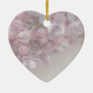 Lila Blüte Keramik Ornament