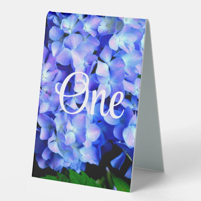 lila Blüte Tischaufsteller (Vorderseite)