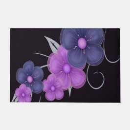 lila Blütenfarbe Fußmatte