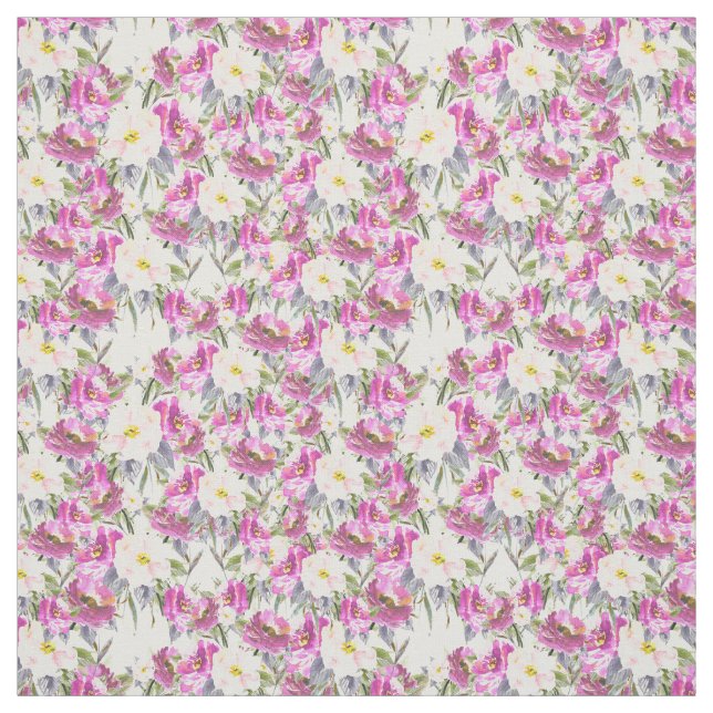 Lila Blütenfarbe Stoff (Muster)