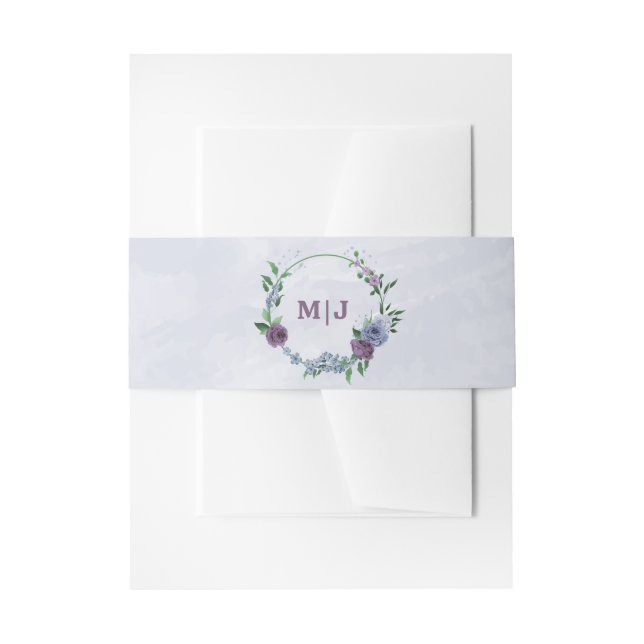 Lila Blütenhochzeit Einladungsbanderole (Vorderseite Beispiel)