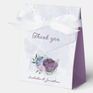 Lila Blütenhochzeit Geschenkschachtel