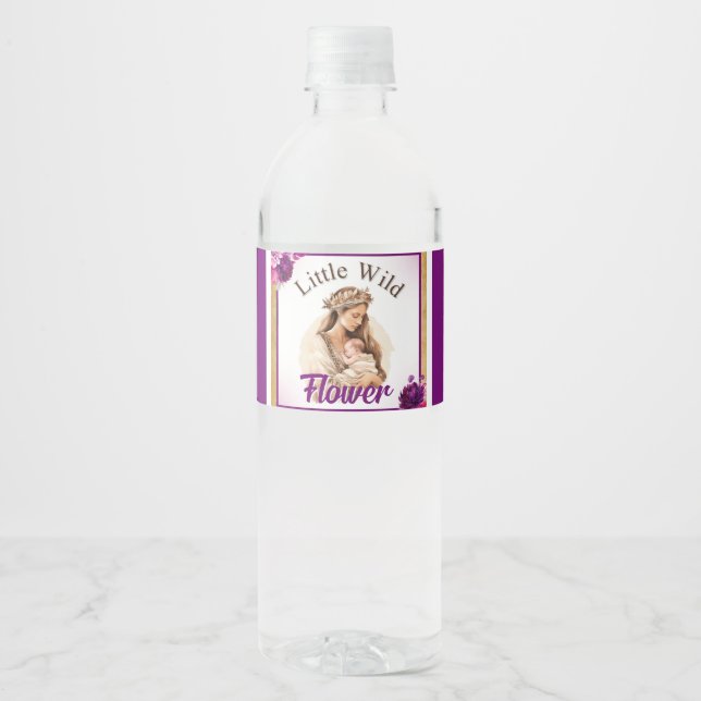 Lila Boho Baby Dusche (Vorderseite)