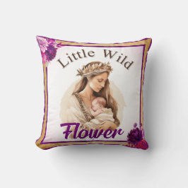 Lila Boho Baby Dusche Kissen