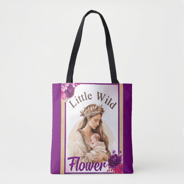 Lila Boho Baby Dusche Tasche (Vorderseite)