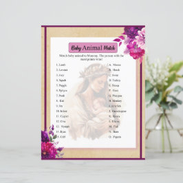 Lila Boho Baby Duwer Animal Match