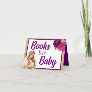 Lila Boho Baby Shower Books für Baby Karte
