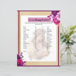 Lila Boho Babydusche würde Mama eher spielen