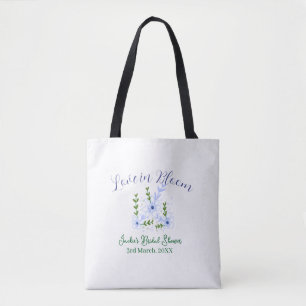 Lila Boho-Liebe in Blüte Brautparty-Name Retro Tasche