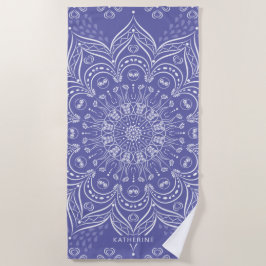 Lila Boho Mandala Elegante Moderne Personalisiert Strandtuch