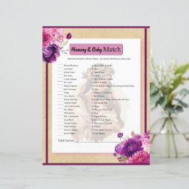 Lila Boho Mommy and Baby Match Game