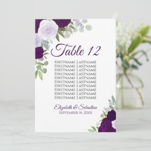 Lila Boho Rose Hochzeitskarte Große Kartenkarte