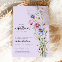Lila Boho Wildblume Babydusche