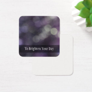 Lila Bokeh Foto Abstrakt Art Message Cards, 2