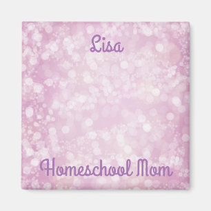 Lila Bokeh Homeschool Mama Magnet