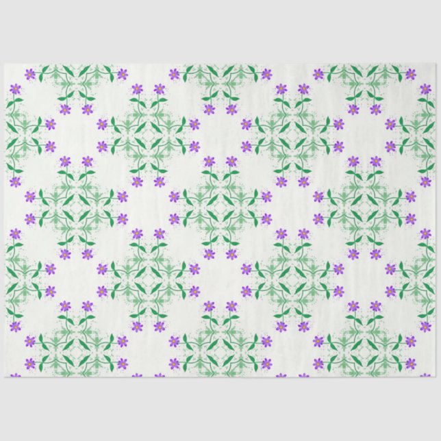 lila botanisches Gewebepapier Seidenpapier (Vorderseite)