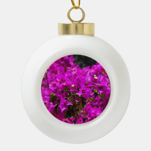 Lila Bougainvillea-Blüten Keramik Kugel-Ornament