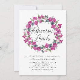 Lila Bougainvillea Wreath Probe Mittagessen Einladung