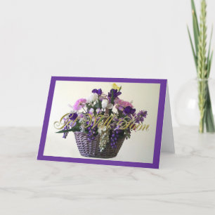 Lila Bouquet bald wieder gut Karte