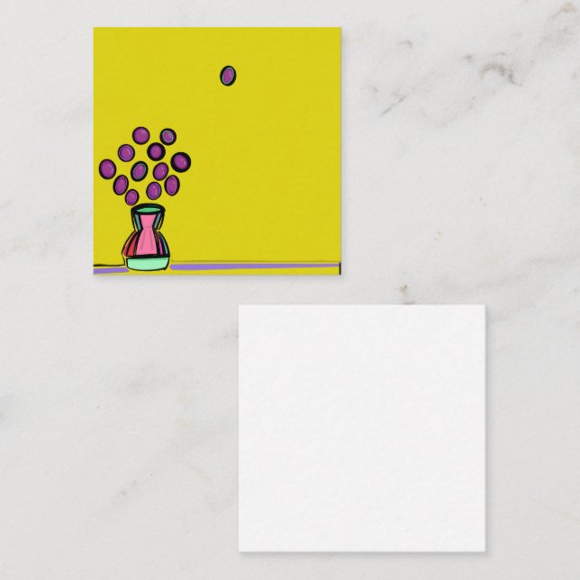 LILA BOUQUET MITTEILUNGSKARTE (Vorne/Hinten)