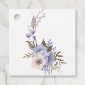 Lila Boutique-Stil floral Geschenkanhänger