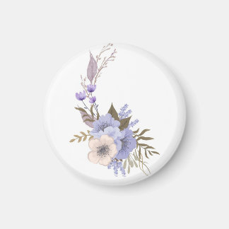 Lila Boutique-Stil floral Magnet