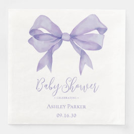Lila Bow Girl Babydusche Serviette