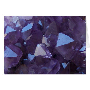 Lila brasilianische Quartz Amethyst Grußkarte