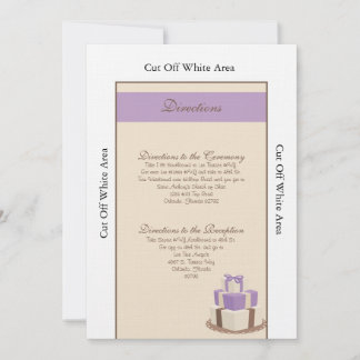 Lila/braun-Wedding-Cake-Route-Karte Einladung