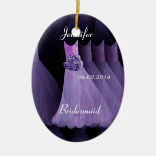 LILA Brautjungfer danken Ihnen Keramik Ornament