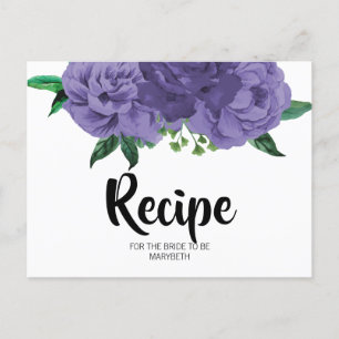Lila Brautparty Blumenviolett Rezept Postkarte
