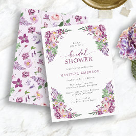 Lila Brautparty Einladung