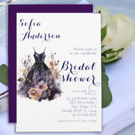 Lila Brautparty Einladung