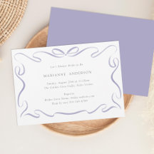 Lila Brautparty mit klassischer Ribbon
