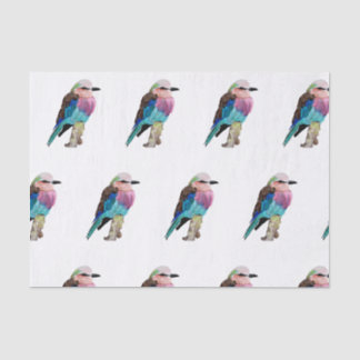 Lila Breasted Rollen-Vogel Seidenpapier