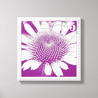 Lila Briefmarke Leinwanddruck