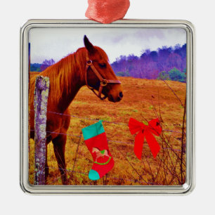 Lila Brotbaum Weihnachten Ornament Aus Metall
