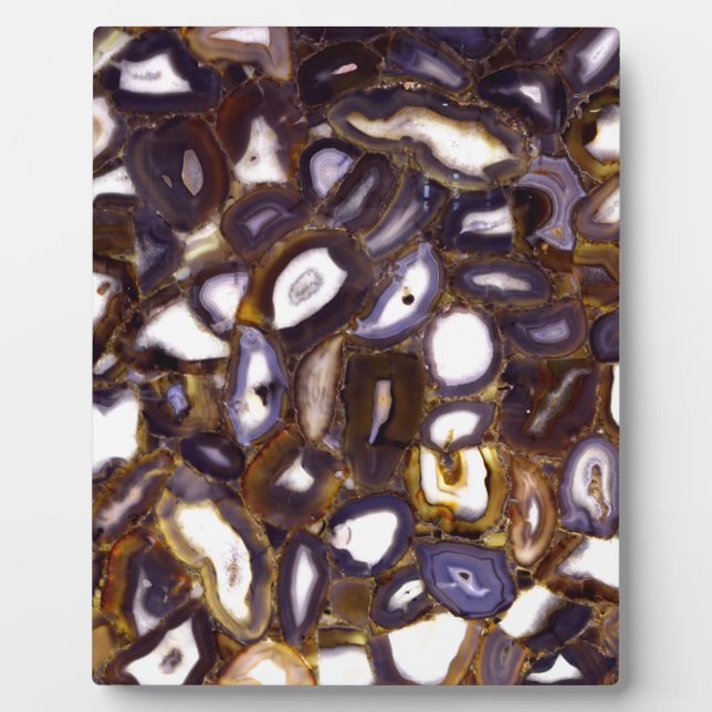 Lila-Brown-White-Agate-Design Fotoplatte (Vorderseite)