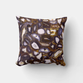 Lila-Brown-White-Agate-Design Kissen