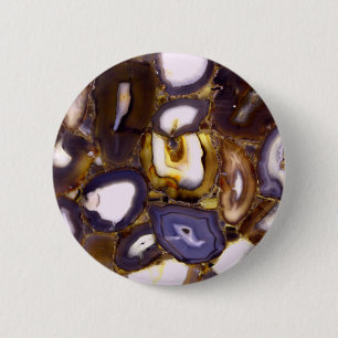 Lila Brown White Agate Steinmuster Button