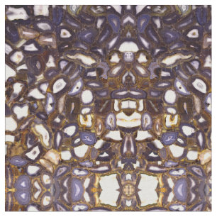 Lila Brown White Agate Steinmuster Stoff