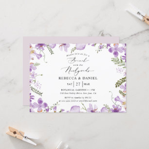 Lila Brunch mit Einladung zur Hochzeit