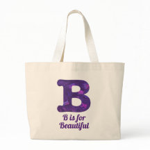 Lila Buchstabe B ist für schöne Monogramm