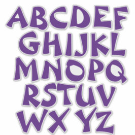 Lila Buchstaben Transparente Alphabetmauer Aufkleber