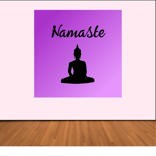 Lila Buddha Namaste Poster (Von Creator hochgeladen)