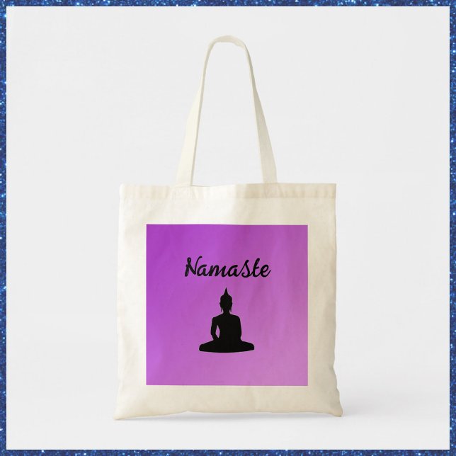 Lila Buddha Namaste Tragetasche (Von Creator hochgeladen)