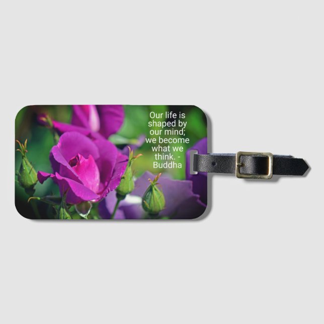 Lila Budgetierung Rose Motivierend Kostenvoranschl Gepäckanhänger (Vorderseite (Horizontal))