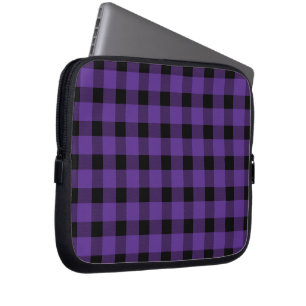 Lila Buffalo Country Lumberjack Kariert Laptopschutzhülle