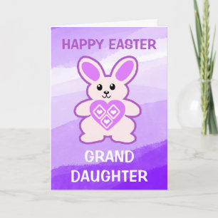Lila Bunny Rabbit Grandtochter Foto Ostern Karte