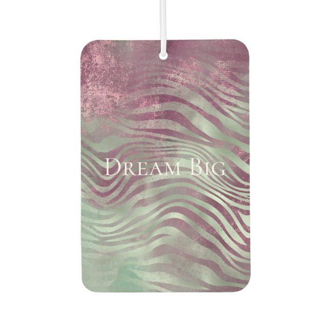 Lila Burgundy Aqua Mint Zebra Autolufterfrischer (Vorderseite)
